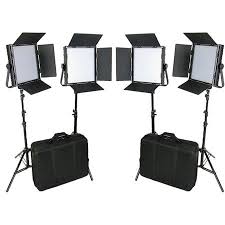 Came Tv L1024sb8 High Cri 1024 Studio Broadcast Video Bi Color Led 4 Light Kit L1024s4kit