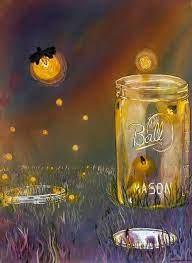 Night Lights By Starr Weems Art Jar Art Painting