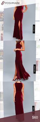 lulus velvet burgandy maxi dress size s see photos for