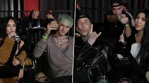Travis barker and kourtney kardashian may have fans excited about their new relationship, but there's one person in particular feeling a little miffed. Kourtney Kardashian Travis Barker Enjoy Double Date With Megan Fox Machine Gun Kelly At Ufc Fight Watch Video Fresh Headline