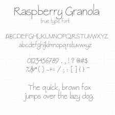 Handwritten Font Raspberry Granola Digital Font Download Handwriting Cute Skinny Thin Feminine Typeface True Type Ttf Open Type Raspberry Granola Handwritten Fonts Alphabet Handwritten Fonts