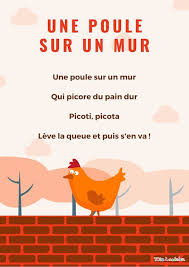 Une Poule Sur Un Mur Les Paroles De La Chanson Paroles De Chansons Comptines Chanson