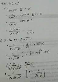 Check spelling or type a new query. Bantu Dong Kakcari Turunan Dari Fungsi Berikut 1 Y Ln X 3 22 Y Ln X Akar 1 X 2 Brainly Co Id