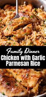Chicken With Garlic Parmesan Rice Howtocook Recipe Healthy Chicken Recipes Chicken Recipes Rice Recipes For Dinner