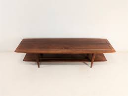 What kind of wood is used in vermont coffee tables? Vintage Mcm Solid Walnut Coffee Table By Bissman Epoch