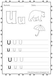 Clasa Pregatitoare Fisa De Lucru Pentru Sunetul Si Litera U Alphabet Worksheets Preschool Alphabet Writing Alphabet Preschool