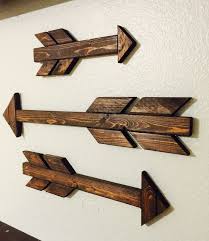 Three Wood Arrows Stained Arrows Home Decor Arrow Wall Art Rustic Home Decor Country Chic Farmh House Decor Rustic Country House Decor Western Home Decor