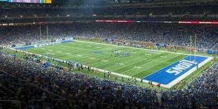 Ford field is a domed american football stadium located in downtown detroit.it primarily serves as the home of the detroit lions of the national football league (nfl), as well as the annual quick lane bowl college football bowl game, state championship football games for the mhsaa, the mhsaa state wrestling championships, and the mcba marching band state finals, among other events. Ford Field Detroit Lions Musco Sports Lighting