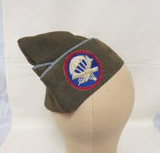 Vintage Korean War Infantry Airborne Garrison Cap Olive Drab Etsy Garrison Cap Korean War Infantry