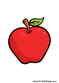 Cartoon Apple Drawing - How To Draw A Cartoon Apple Step By Step!