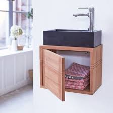 Meuble Lave Main Suspendu En Teck Massif Info 1 Porte Ouvrant Sur 1 Niche De Rangement H 26 X L 34 X P 22 Meuble Lave Main Meuble Lave Main Wc Petit Lavabo