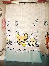 Rilakkuma Shower Curtain Fabric Shower Curtains Shower Curtain Rilakkuma