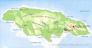 Jamaica Physical Map