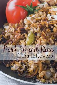 But, what about the leftovers? Fried Rice Using Last Nights Reste Fleisch Mittagessen Mittagessenrezepte Rezepte Leftover Pork Recipes Pork Roast Recipes Pork Recipes