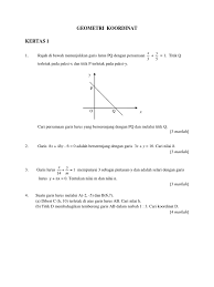 Mat tamb tajuk geometri koordinat kali 6. Matematik Tambahan Geometri Koordinat
