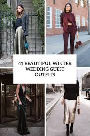 Dillard's is the destination for women's social and formal wedding guest dresses and gowns. 41 Beautiful Winter Wedding Guest Outfits Weddingomania