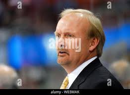Buffalo Sabres coach Lindy Ruff receives the Jack Adams Award for top coach  of the year at Vancouver's Center for Performing Arts, June 22, 2006. (UPI  Photo/Heinz Ruckemann Stock Photo