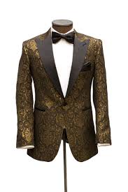 Black And Gold Mens Suit Jacket The Manhattan Black Gold Brocade Dinner Jacket Mens Fashion Suits Prom Suits Suit Fashion