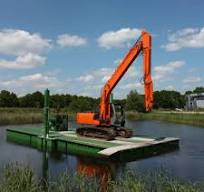 Pontoon set 25 ton connect and create a floating platform