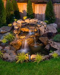 Pond skins liner is ideal for small ponds. 75 Relaxing Garden And Backyard Waterfalls Digsdigs