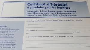 Certificat D Heredite Et Attestation D Heredite