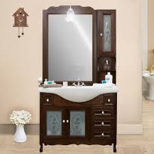 In vista di una ristrutturazione del bagno, completa o parziale, la soluzione più accessibile a diversi budget è costituita dallo stile moderno. Mobile Bagno Classico Cm 105 Stile Arte Povera Con Specchiera E Applique Le Chic Arredamenti