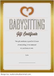 Check spelling or type a new query. Babysitting Gift Certificate Template 6 Free Gift Certificate Template Coupon Template Babysitting Coupon