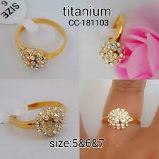 Ring cincin titanium wanita silver 01 (tws01) rp. Jual Cincin Titanium Gold Size 5 6 7 Cc 181103 Kota Depok Bifara Online Shop Tokopedia