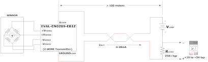 This diagram illustrates the correct wiring. Cn0289 Flexible 4 Ma To 20 Ma Loop Powered Pressure Sensor Transmitter With Voltage Or Current Drive Analog Devices Wiki