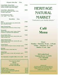 Heritage Natural Market Cafe Posts Facebook