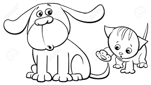 Please feel free to get in touch if you can't find the clip art black and white kitten clipart your looking for. Black And White Cartoon Illustration Of Puppy And Cute Little Kitten Pet Animal Characters Coloring Book Royalty Free Cliparts Vectors And Stock Illustration Image 97520406