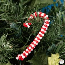 30 pieces candy hanging ornaments candy cane christmas tree hanging decorations peppermint cutouts hanging ornaments with cord for craft home party decorative supplies 4.3 out of 5 stars 68 $22.99 $ 22. Beaded Candy Cane Ornaments Arty Crafty Kids