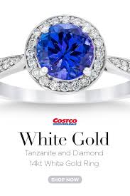 Tanzanite And Diamond 14kt White Gold Ring White Gold Rings Gold Rings White Gold
