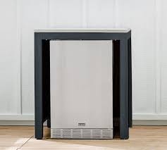 More images for barn door mini fridge cabinet » Indio Metal Outdoor Kitchen Convertable Refrigerator Cabinet Slate Pottery Barn