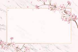 Download Premium Vector Of Pink Floral Frame Card Vector 894183 Cherry Blossom Background Flower Background Wallpaper Frame Card