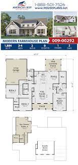 House Plan 009 00292 Modern Farmhouse Plan 1 884 Square Feet 3 4 Bedrooms 2 Bathrooms Modern Farmhouse Plans Farmhouse Plans House Plans Farmhouse