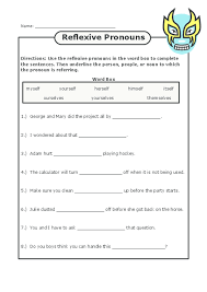 Reflexive Pronouns Kidspressmagazine Com Reflexive Pronouns Worksheet Pronoun Worksheets Reflexive Pronoun