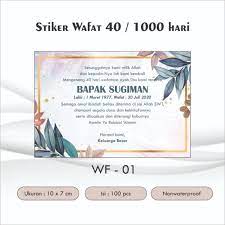 Maybe you would like to learn more about one of these? Stiker Memperingati 40 1000 Hari Wafat Meninggal Shopee Indonesia