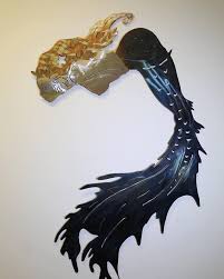 Our wall sculpture collection includes all of our handmade metal wall sculpture art. Mermaid Metal Wall Art Metal Wall Decor Beach Decor Original Metal Sculpture