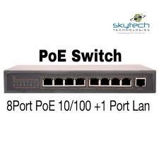 Skytech Poe Switch 4 1 Poe 8 Port Poe 1port Lan 10 100mbps Power Up Your Cameras With Poe Switches Have A Small Setup Use 4 Ip Camera Port Switches