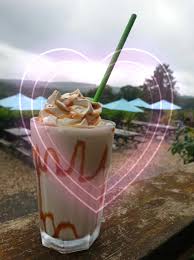 Sipping ice cream caramel...