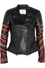 3 1 Phillip Lim Tiger Print Leather Biker Jacket Net A Porter Com Jackets Men Fashion Clothes Fashion