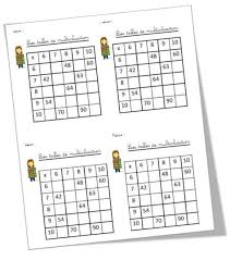 les tables de multiplication multiplication table de multiplication exercices tables de multiplication