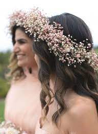 Pink Baby S Breath Flower Crown Floral Crown Wedding Flower Crown Bride Flower Crown Bridesmaid