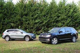 2018 volkswagen atlas vs 2018 volkswagen tiguan compare cars