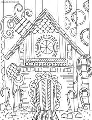 Print this coloring page for free. Christmas Coloring Pages Doodle Art Alley