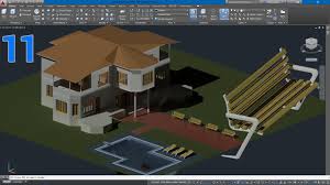 Autocad 3d Villa Modelleme Ders 11 3d Bank Cizimi Autocad Villa Youtube
