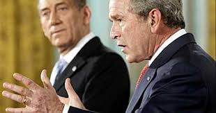 Bush och Olmert pratar fred