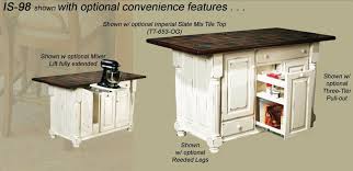 The randall portable kitchen island with optional stools contemporary kitchen islands and kitchen carts portable kitchen islands are great for people with small cooking needs. Turned Leg Island 98 Ohio Hardwood Furniture
