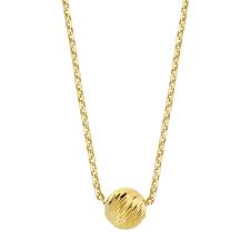 The strength that broke out of the ground, is a new hope 14k Yellow Gold Ball Necklace 18 In Shane Co